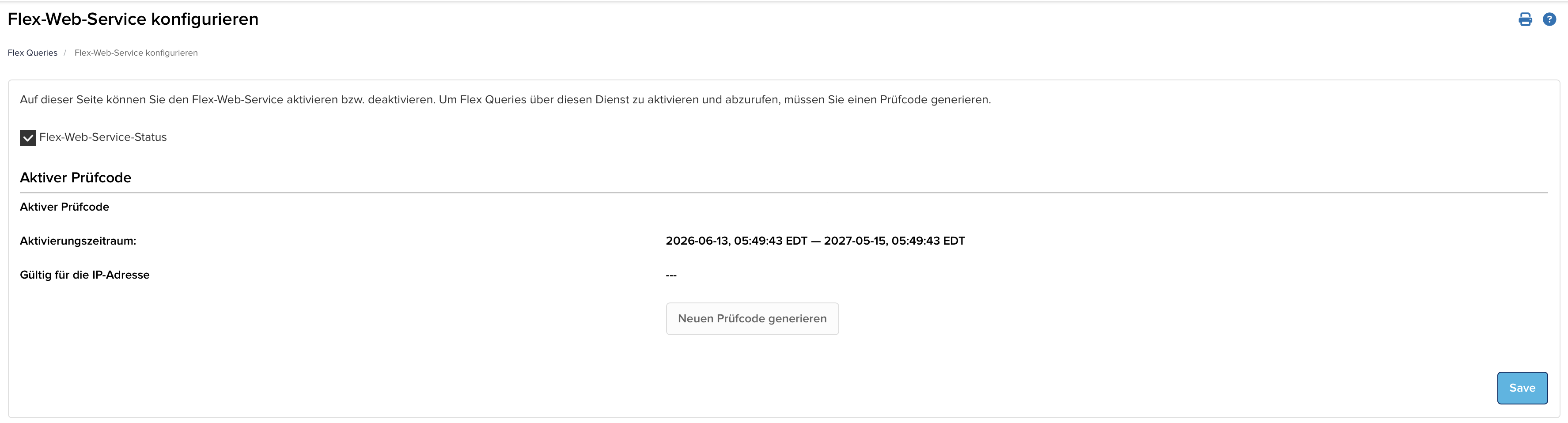 02 flex web service aktivieren